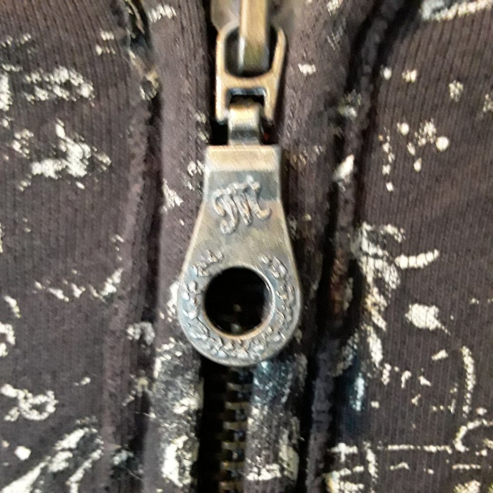 Miss Me brown tan floral hooded zip sweatshirt - Picture 3 of 10